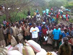 Il distretto di East Pokot, a circa 300 km a nord di Nairobi, uno dei più poveri del Kenya, dove la gente ha fame per la grave carestia che ha colpito il Corno d'Africa, il primo dove sono stati consegnati gli aiuti della Comunita' di Sant'Egidio: 9 tonnellate di mais (Ansa).