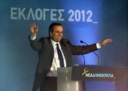 Antonis Samaras, leader del partito filoeuropeista Nea Dimokratia (Ansa).