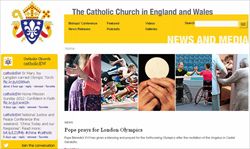 Il sito Internet della Chiesa Cattolica di Inghilterra e Galles.