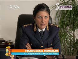 Francesca Monaldi ripresa durante una delle puntate della serie televisiva