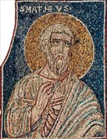 San Matteo evangelista, mosaico. Ravenna, basilica di Sant’Apollinare in Classe.