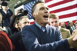 Mitt Romney in un momento della sua campagna elettorale.