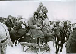 Un'immagine della ritirata di Russia. Le foto sono dell'Archivio storico dell'Esercito italiano.  