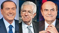 Berlusconi, Monti e Bersani.