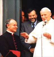Giovanni Paolo II a Sant'Egidio nel 1993