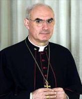 Monsignor Vincenzo Pelvi, arcivescovo Ordinario militare per l'Italia.  