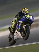 Valentino Rossi sulla sua Yamaha. Si è piazzato secondo in Qatar, pima tappa del Motomondiale 2013 (Reuters).