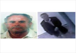 Una foto combo mostra il presunto autore dell'attentato di Brindisi Giovanni Vantaggiato e il fermoimmagine della telecamera di sorveglianza di un bar nel giorno dell'attentato. ANSA 