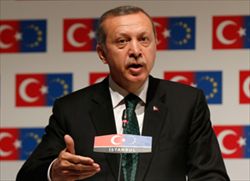 Il presidente Erdogan (foto Reuters).