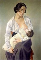 La "Maternità" di Dino Severino, un'altra opera della mostra di Forlì "Novecento, arte e vita tra le due guerre".