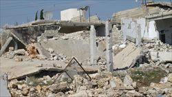 Case distrutte dall'aviazione siriana (foto R. Gobbo).